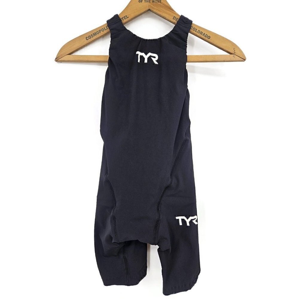 New TYR AP 12 Short John Speed Suit Womens 28L Black FINA Alchemy Project